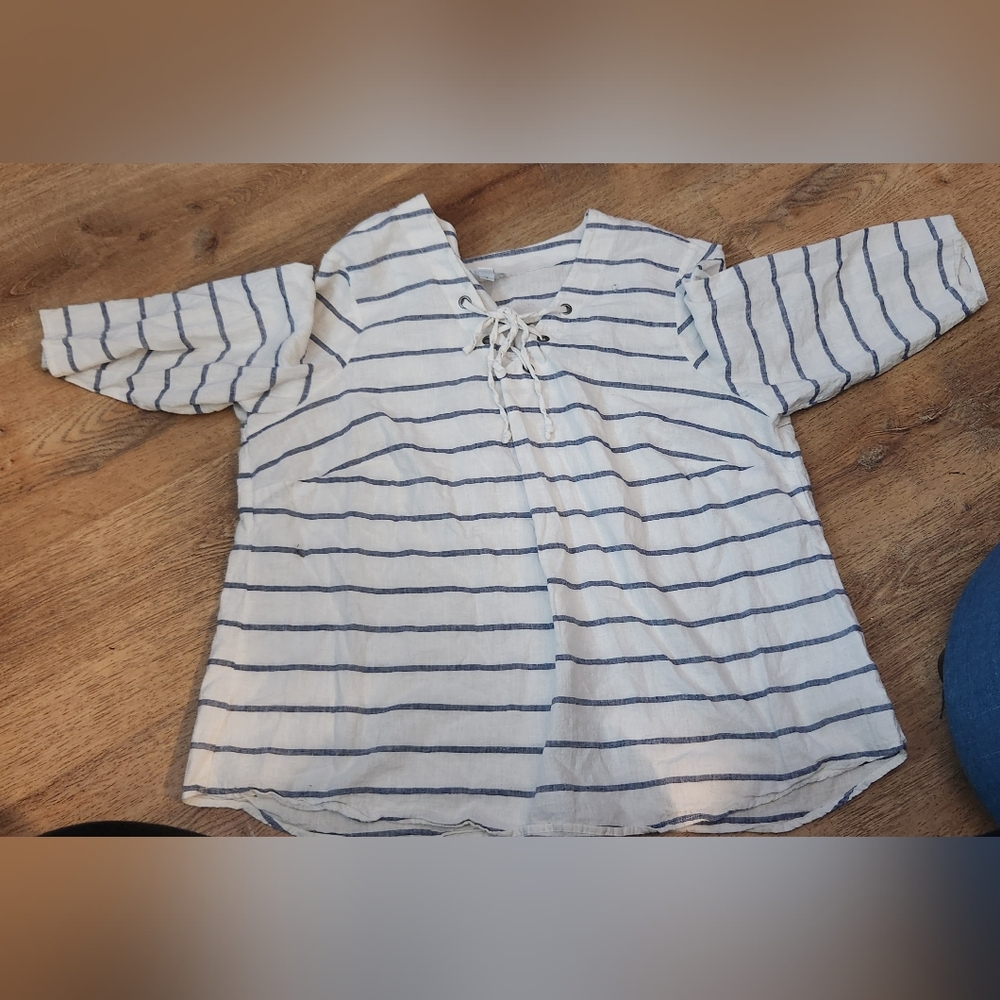 Beautiful Plus Stripped Top